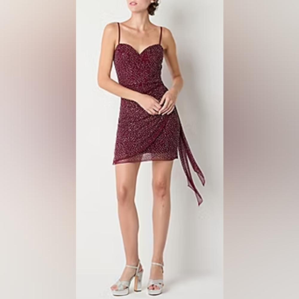 Speechless Red Sleeveless Bodycon Mini Dress with Sweetheart Neckline NWOT